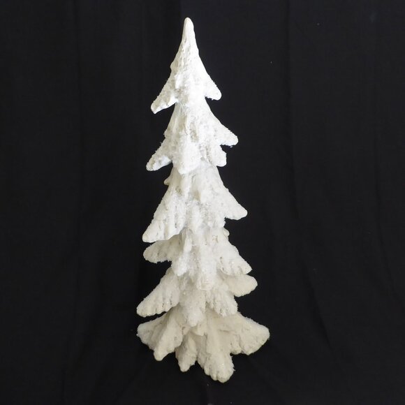 NEW 18” SNOW COVERED CHRISTMAS WINTER FOREST PINE TREE RESIN DECORATION - Picture 6 of 10